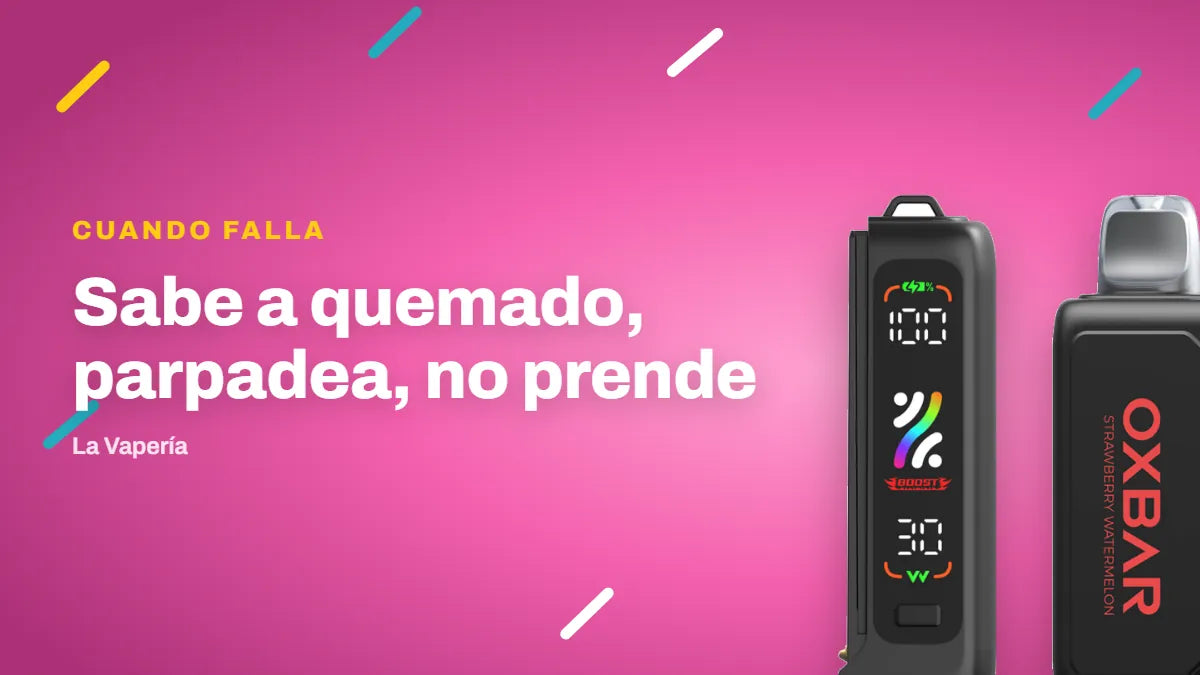 Qué hacer si el vape sabe a quemado, parpadea o no enciende