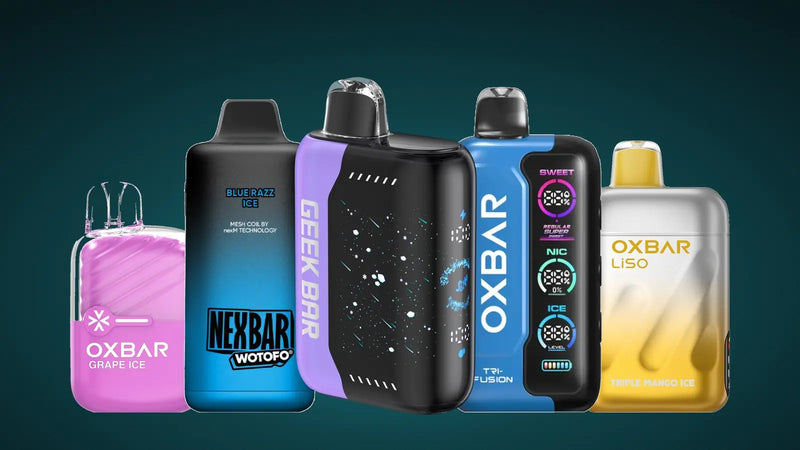 Vapers desechables Oxbar Mini, Wotofo Nexbar 25000, Geek Bar Pulse X, Oxbar Trifusion y Oxbar Liso