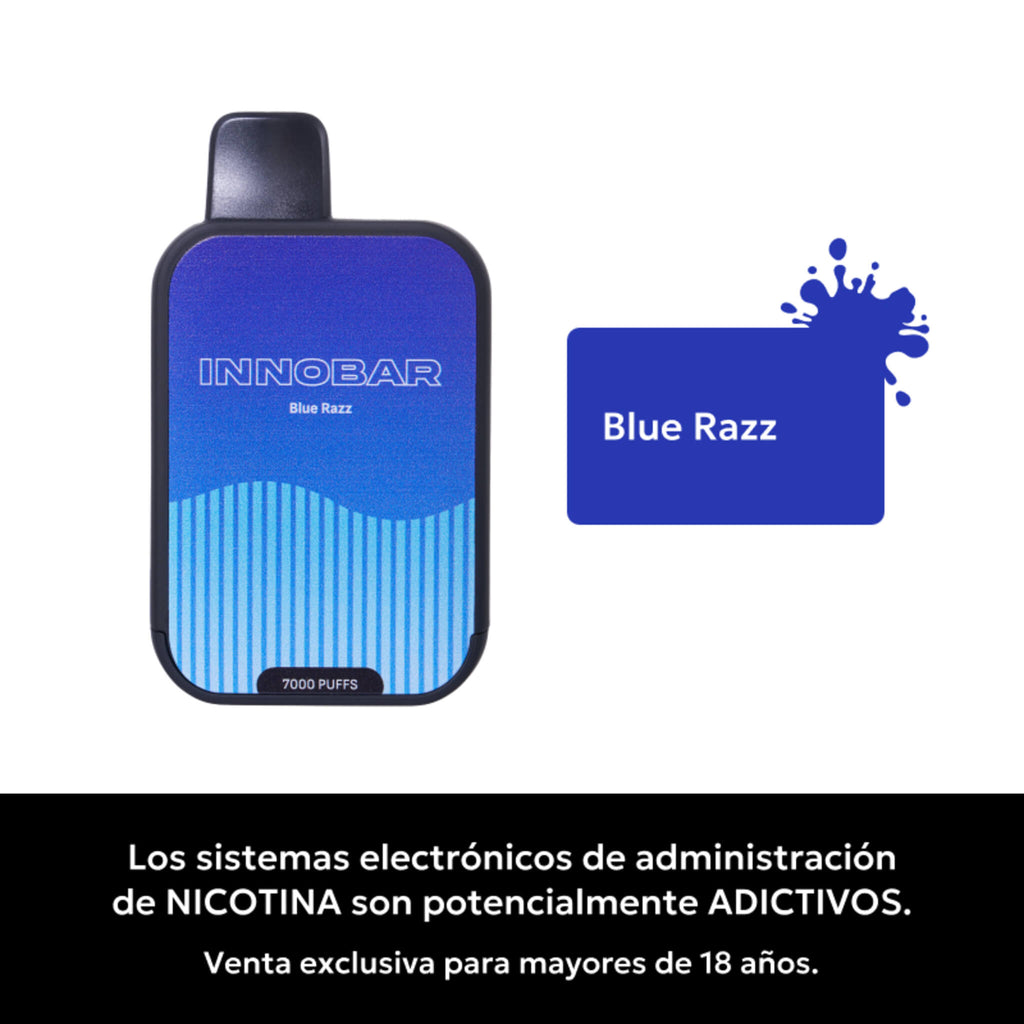 Vaper Desechable Innobar 7000 puffs Blue Razz