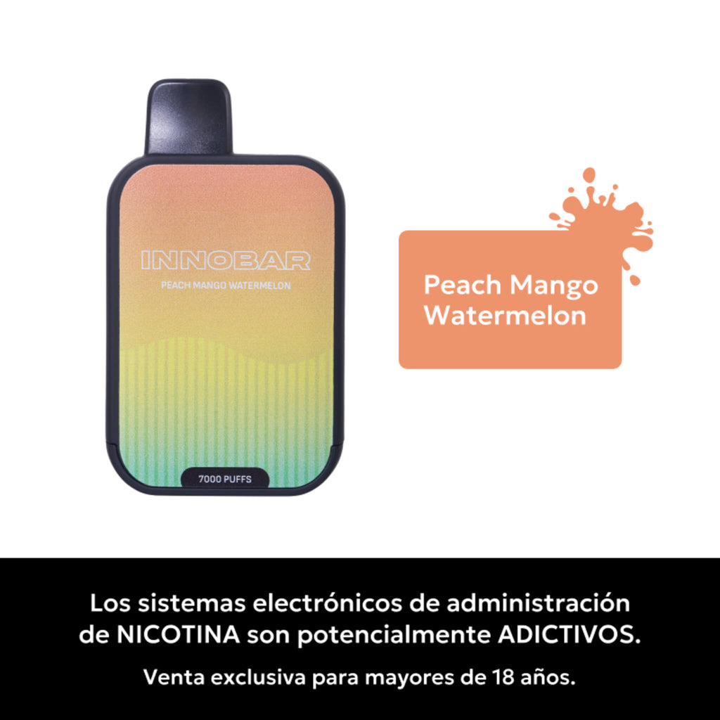 Vaper Desechable Innobar 7000 puffs Peach Mango Watermelon