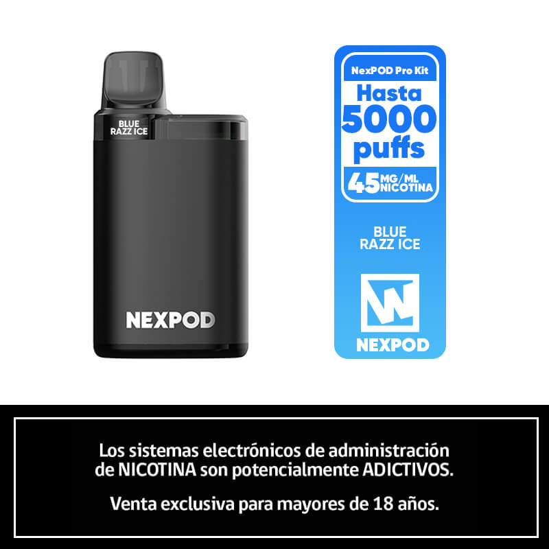 Vaper Desechable Nexpod Kit 5000 Puff Blue Razz Ice
