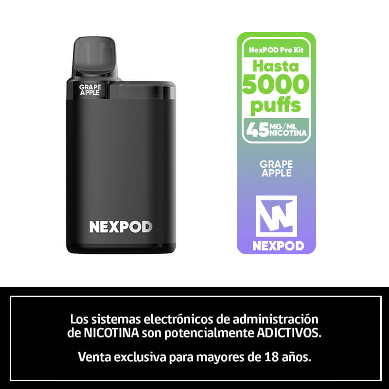 Vaper Desechable Nexpod Kit 5000 Puff Grape Apple