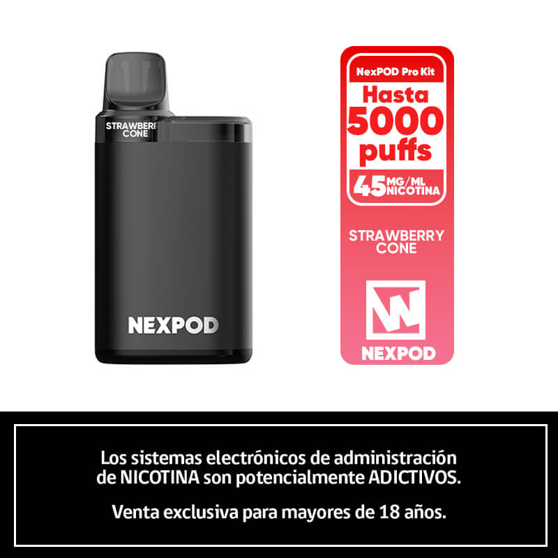 Vaper Desechable Nexpod Kit 5000 Puff Strawberry Cone