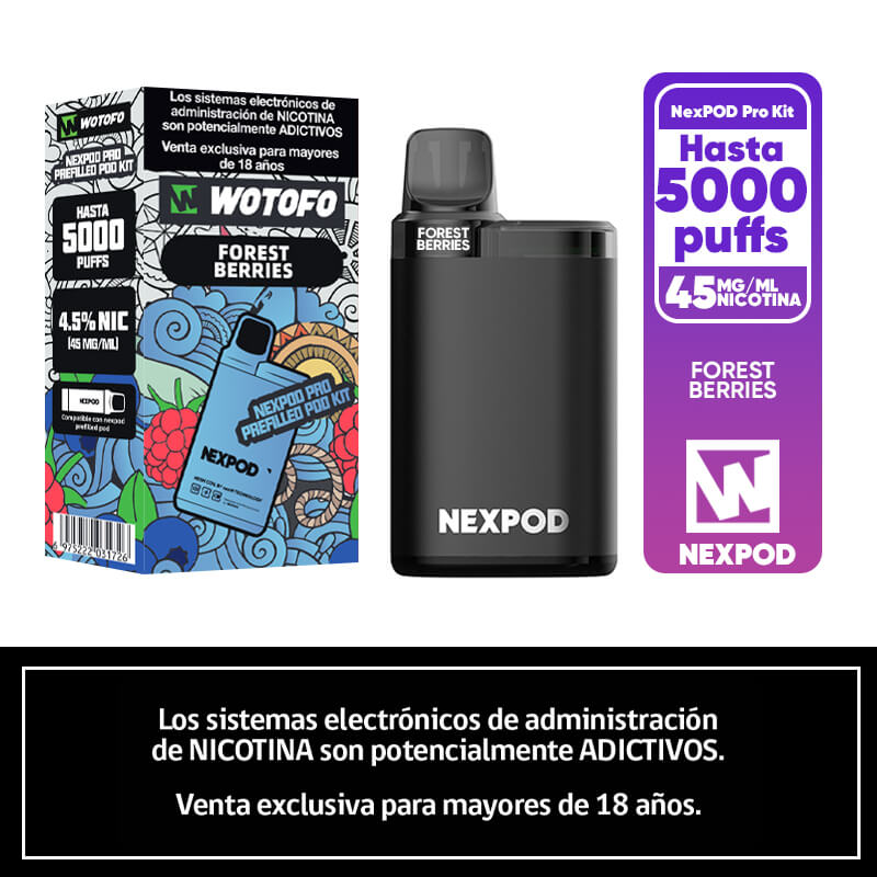 Vaper Desechable Nexpod Kit 5000 Puff Forest Berries