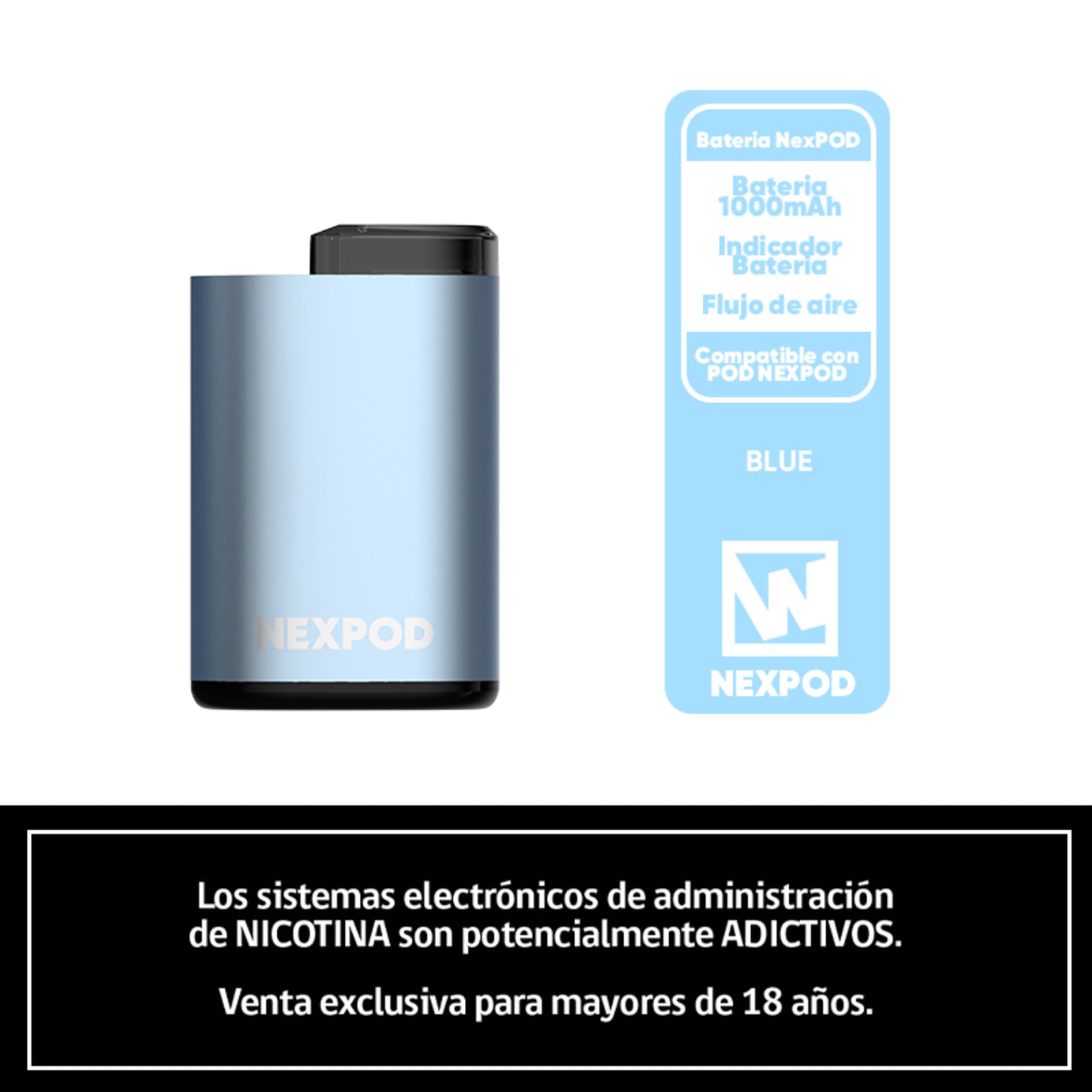 Vaper Desechable Nexpod Batería Blue