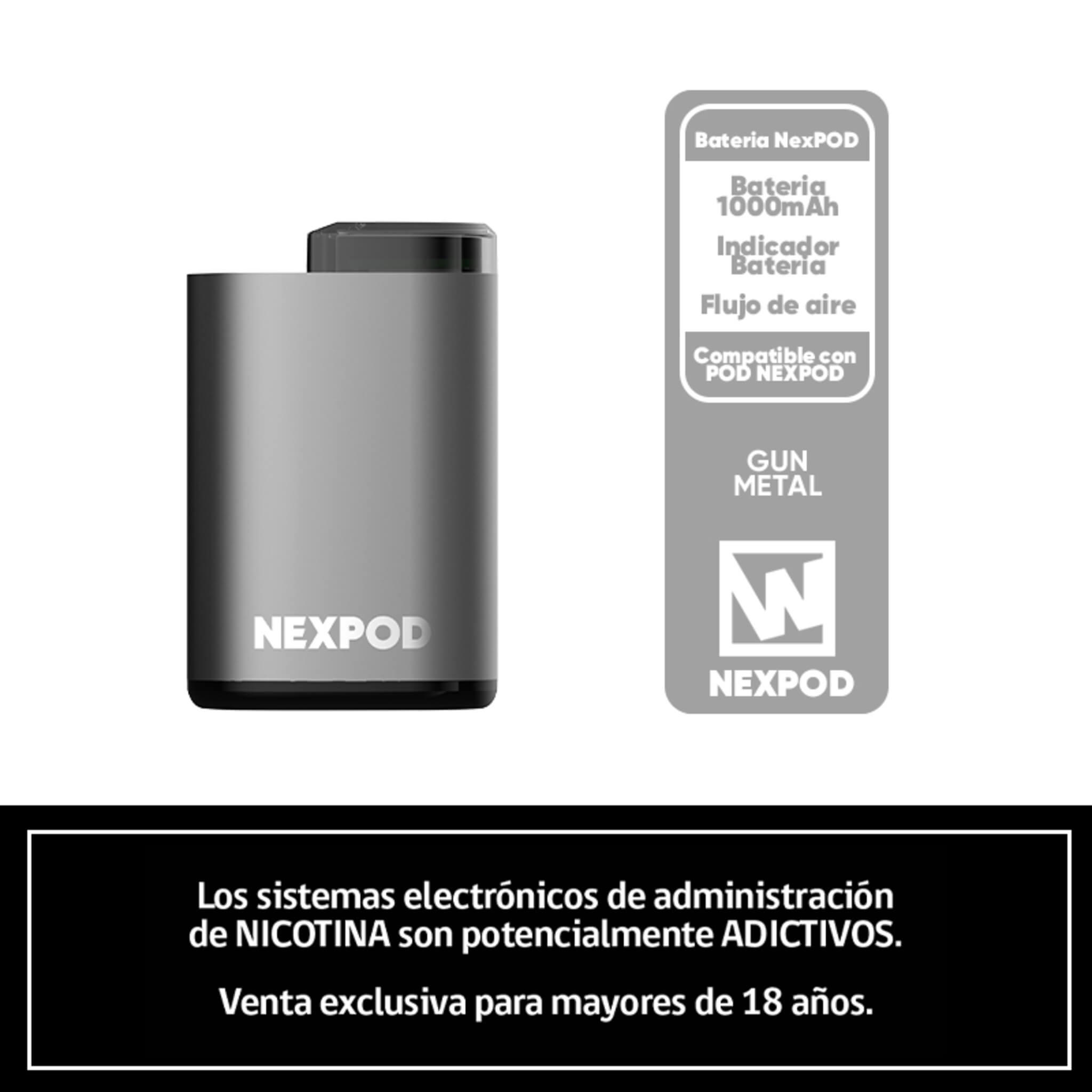 Vaper Desechable Nexpod Batería Silver