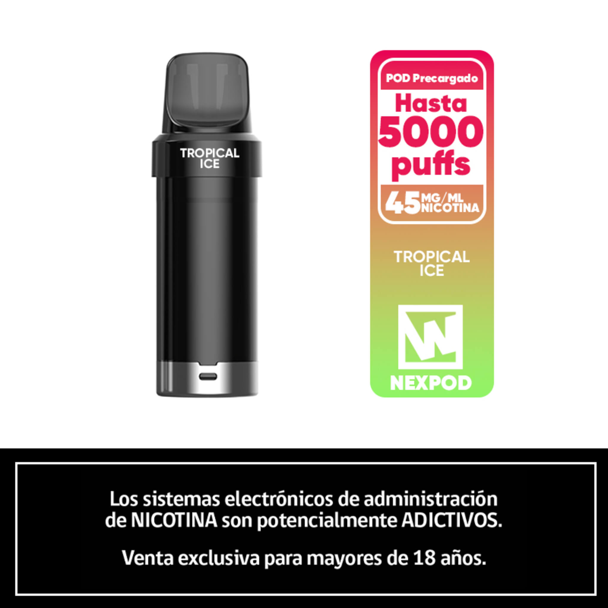 Vaper Desechable Nexpod 5000 Puffs Tropical Ice