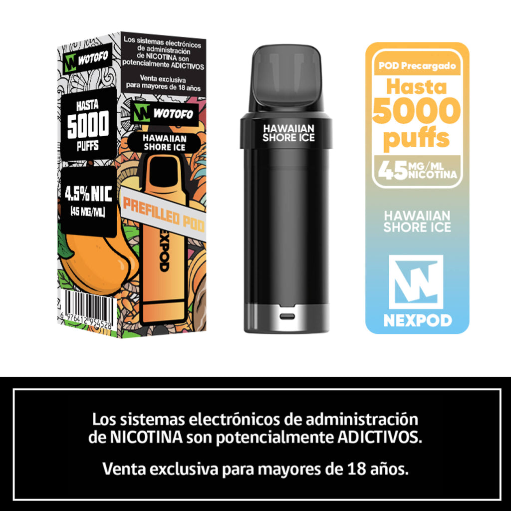 Vaper Desechable Nexpod 5000 Puffs Hawaiian Shore Ice