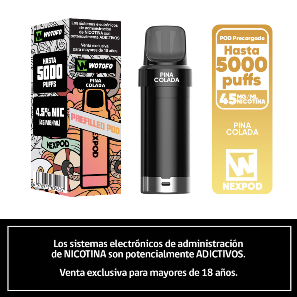 Vaper Desechable Nexpod 5000 Puffs Pina Colada
