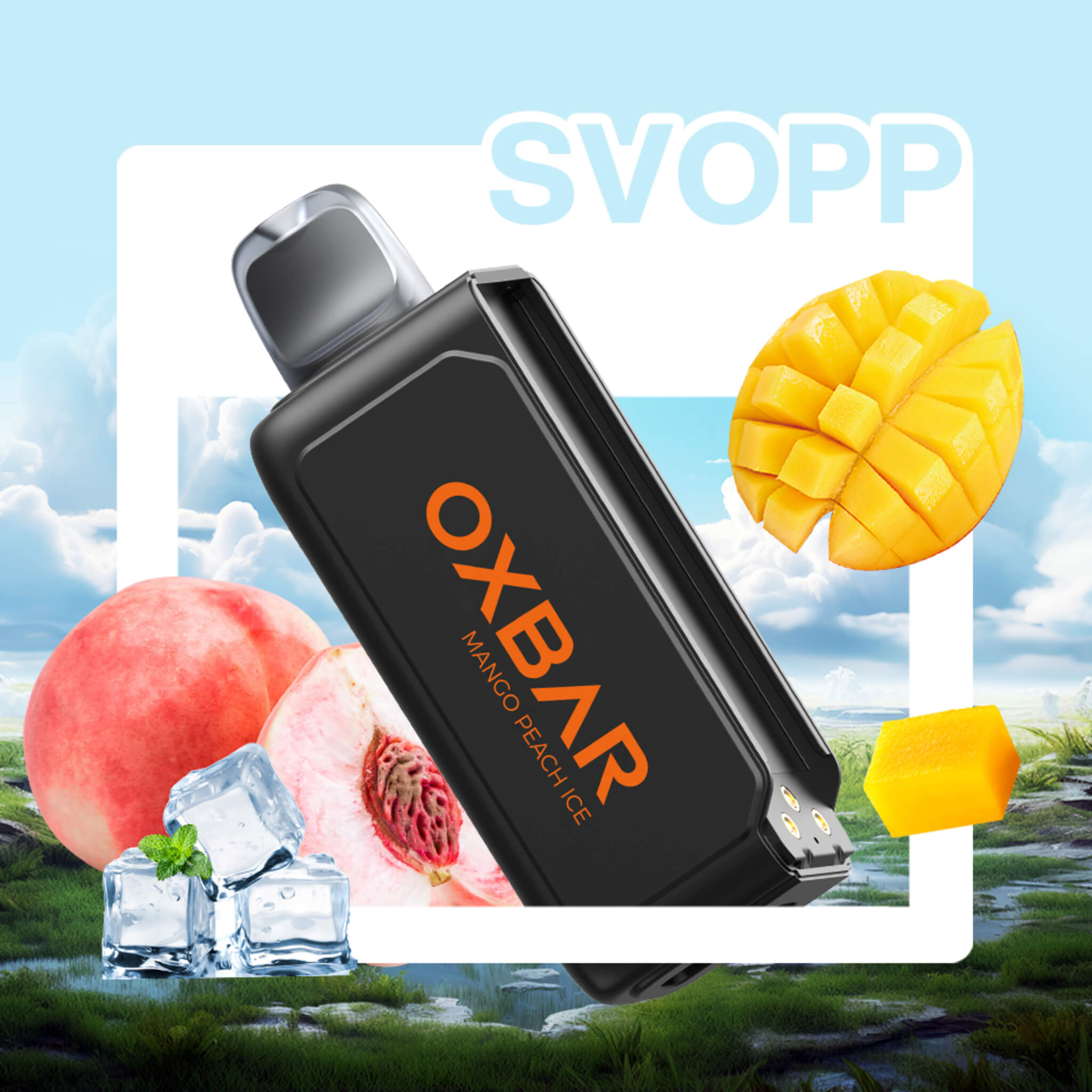 Vaper Desechable Oxbar Svopp 25000 puffs Mango Peach Ice