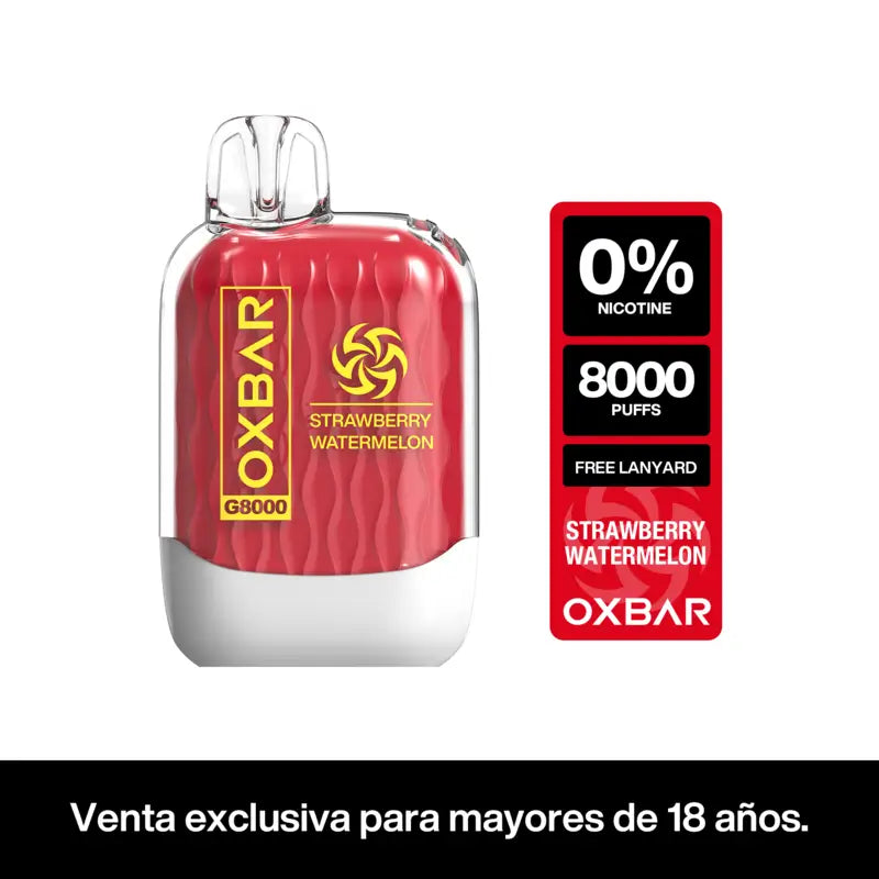 Vaper Desechable Oxbar G8000 Sin Nicotina 8000 puffs Strawberry Watermelon