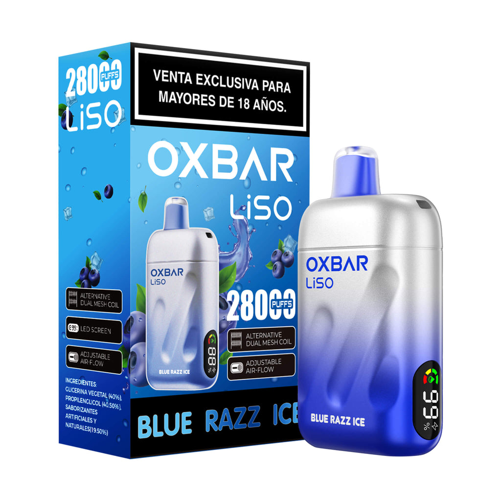 Vaper Desechable Oxbar Liso 28000 puffs Blue Razz Ice