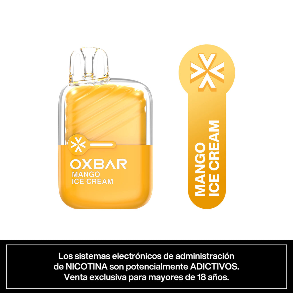 Vaper Desechable Oxbar Mini 2200 puffs Mango Ice Cream