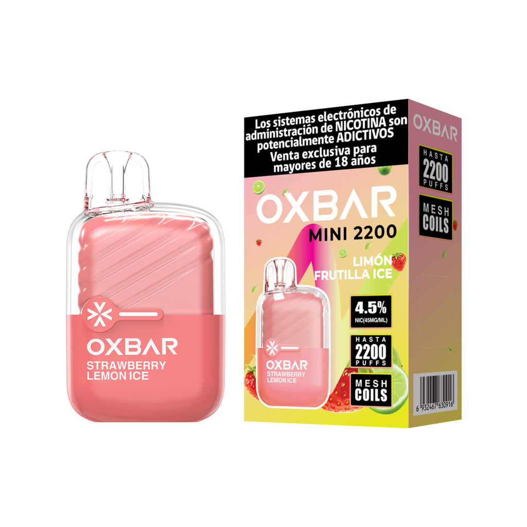 Vaper Desechable Oxbar Mini 2200 puffs Strawberry Lemon Ice