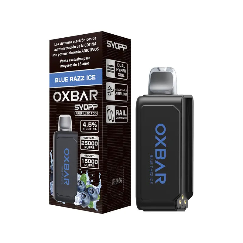 Vape Desechable Oxbar Svopp 25K Blue Razz Ice