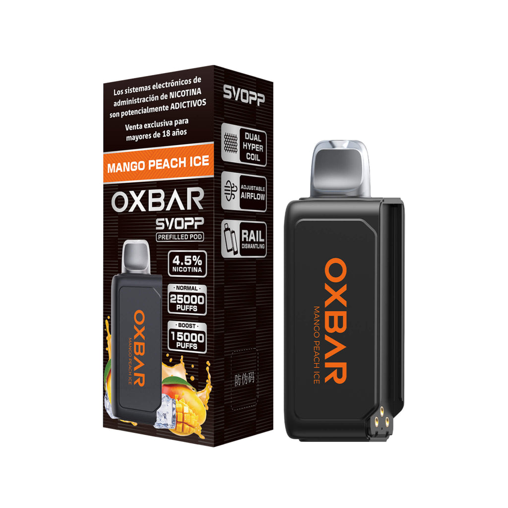 Vaper Desechable Oxbar Svopp 25000 puffs Mango Peach Ice