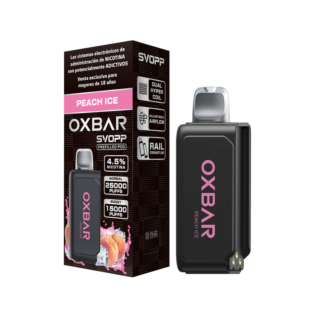 Vaper Desechable Oxbar Svopp 25000 puffs Peach Ice