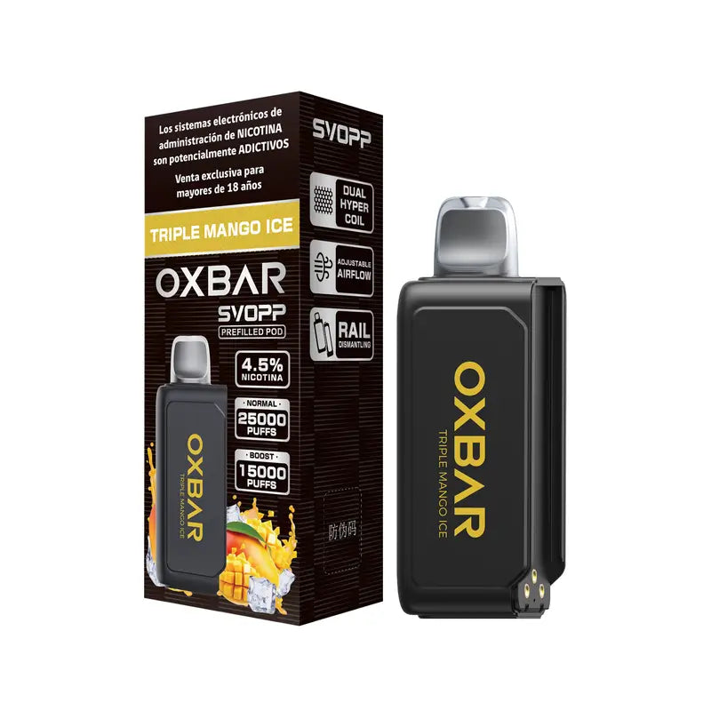 Vape Desechable Oxbar Svopp 25K Triple Mango Ice