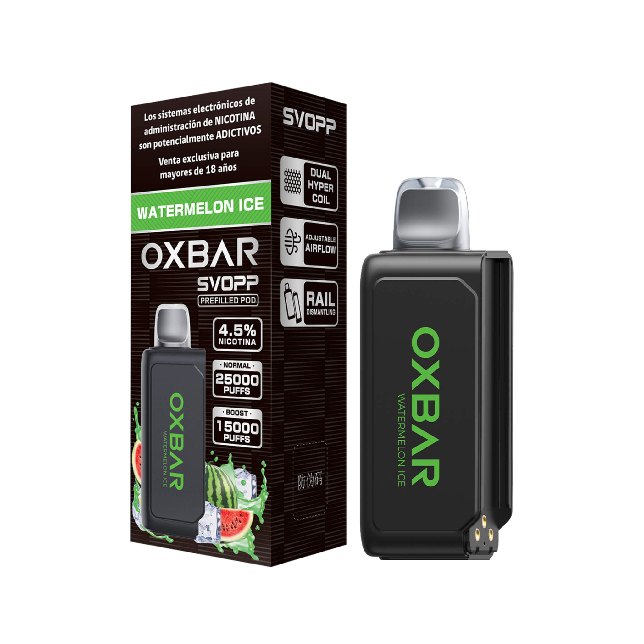 Vaper Desechable Oxbar Svopp 25000 puffs Watermelon Ice