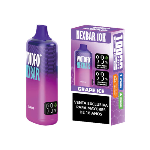 Vaper desechable Wotofo Nexbar 10000 puffs Grape Ice