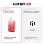 Qué incluye la compra del Geek Bar Meloso Max 2: un vaper prellenado con 16 ml y batería de 650 mAh, sin nada que comprar aparte