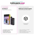 Qué incluye la compra del Geek Bar Pulse X 25000: un vaper prellenado con 18 ml en su caja, sin nada que comprar aparte