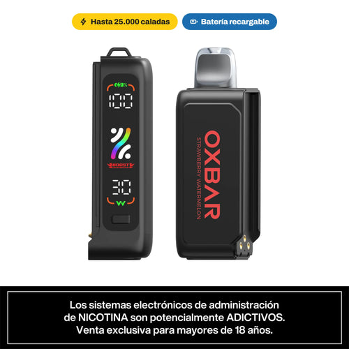 Oxbar Svopp 25000 Puffs: batería recargable y pod de sabor