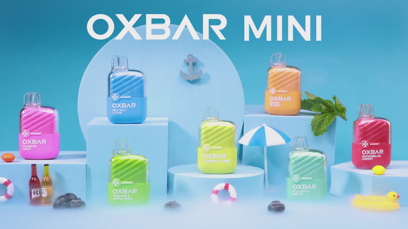 Video del vaper desechable Oxbar Mini de 2.200 caladas